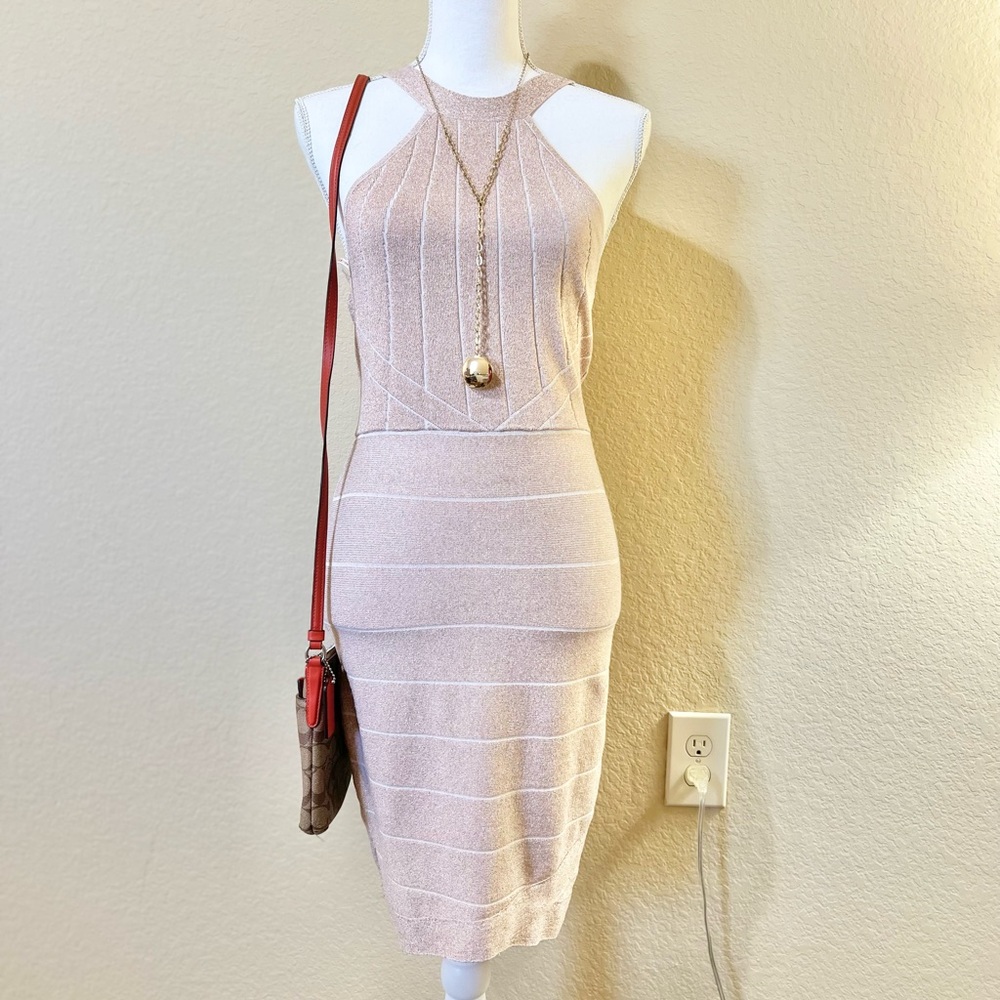 LIKE NEW GUESS BANDAGE DRESS - Fits 4-8, has a lot of stretch